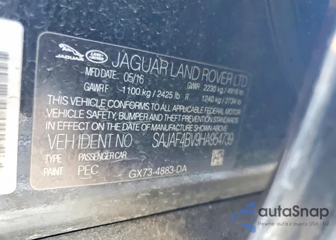 2017 Jaguar Xe R - Sport z USA, uszkodzony, nr VIN SAJAF4BV9HA954739